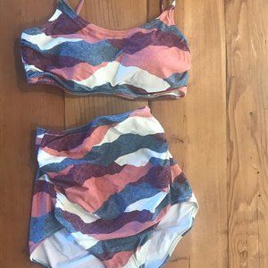 New Maternity High Waisted Two Piece Swimsuit